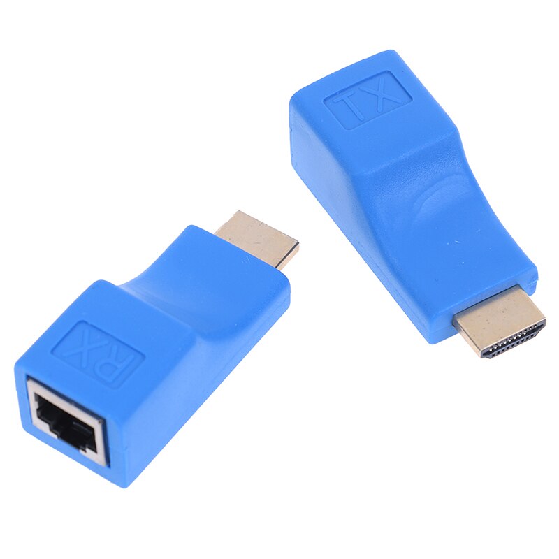 2PCS 4K 1080P HDMI Extender to RJ45 Over Cat 5e/6 Network LAN Ethernet Adapter e 2PCS 4K 1080P HDMI Extender to RJ45 Over Cat 5e/6 Network LAN Ethernet Adapter e