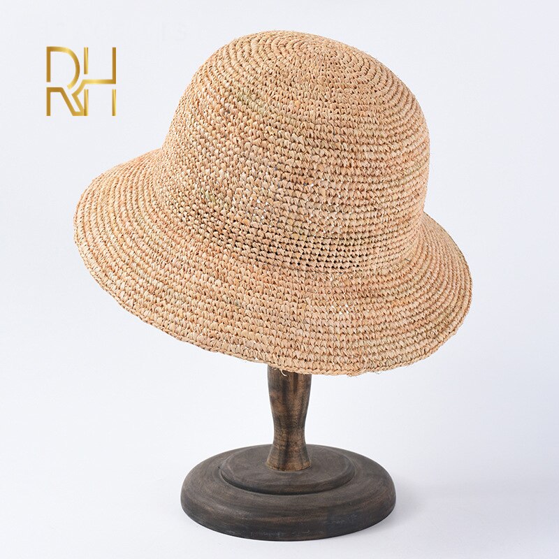 styleBREAKER Chapeau de Soleil pour Femmes en Papier Straw Pliable, Chapeau de pêcheur léger, Bucket Hat avec Bande Anti-Transpiration, Protection Solaire pour été, Plage et Loisirs, Marron, Taille