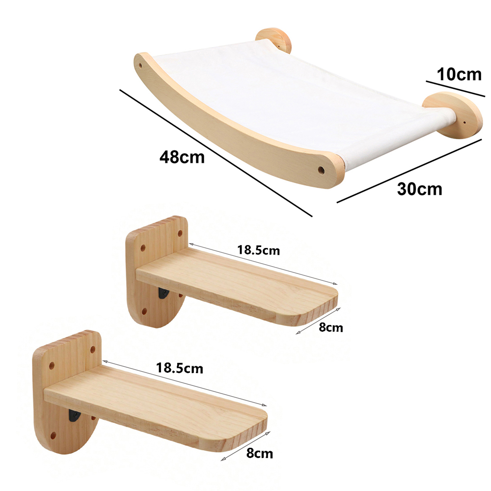 Juguetes de pared para actividades, rascador de Sisal de madera para gatos, muebles escaladores, puente para gatos, escalones de cuerda, escalera para gatitos, poste para pared: Azul marino