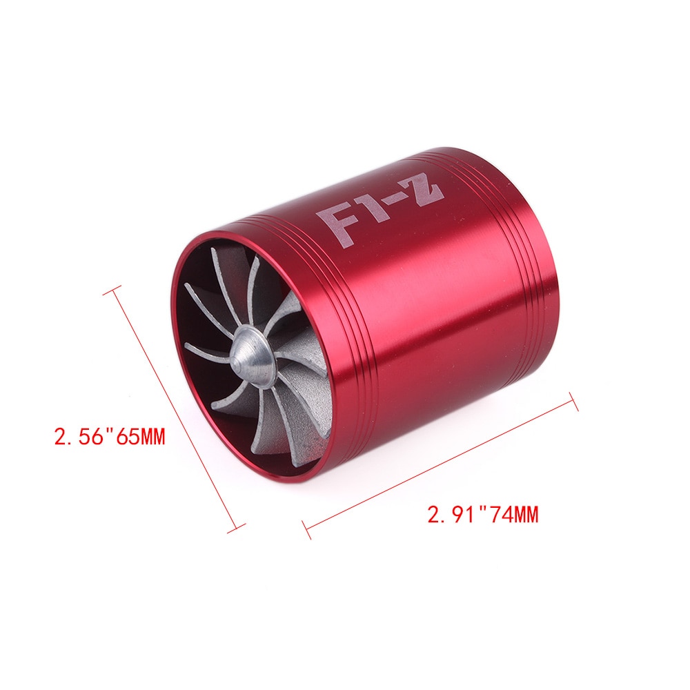 Rastp-aluminium dobbelt turbine turbolader luftindtag gas brændstofbesparende ventilator bil kompressor rs-tur 007