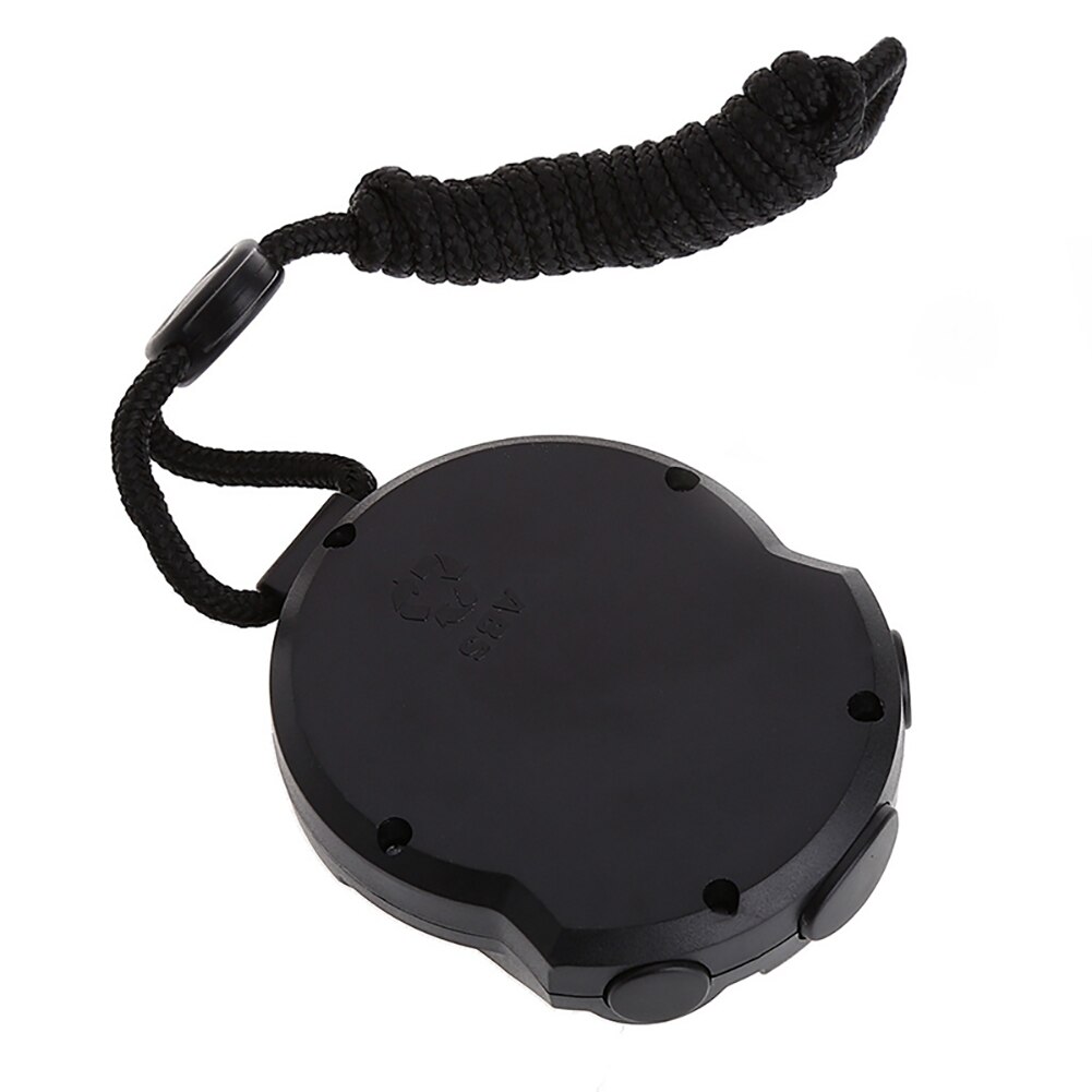 Digital Handheld LCD Chronograph Sports Stopwatch Timer Stop Watch with String