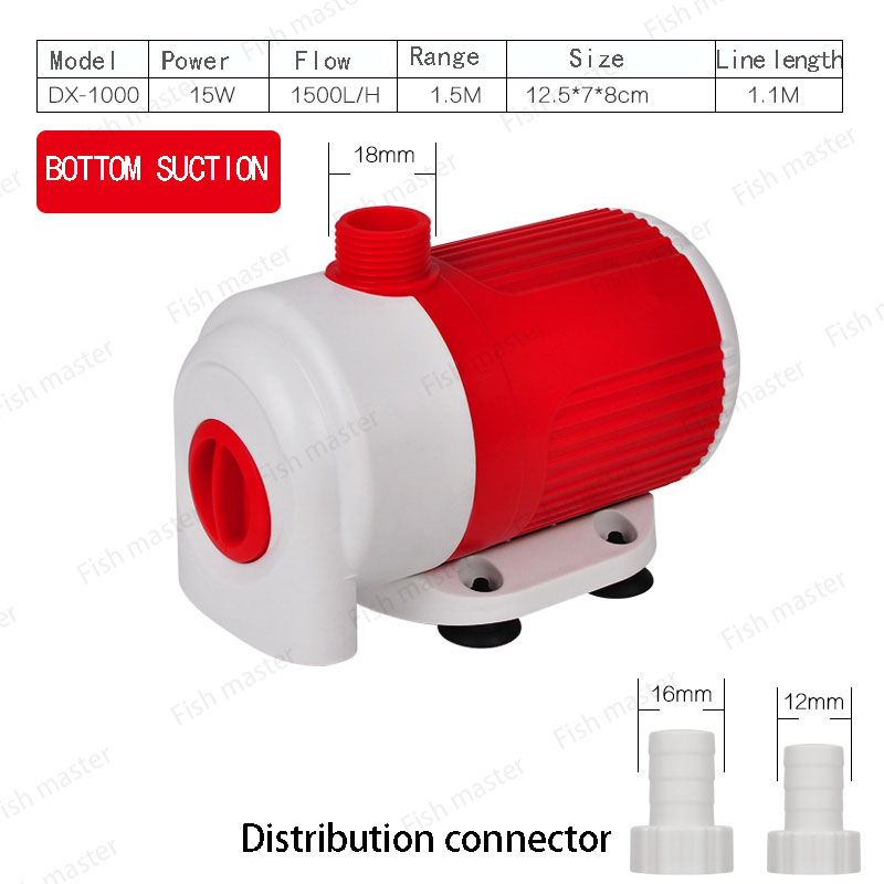 Fish tank submersible pump bottom suction tank pump bottom filtration silent fecal exchange pump bottom suction pump: DX-1000