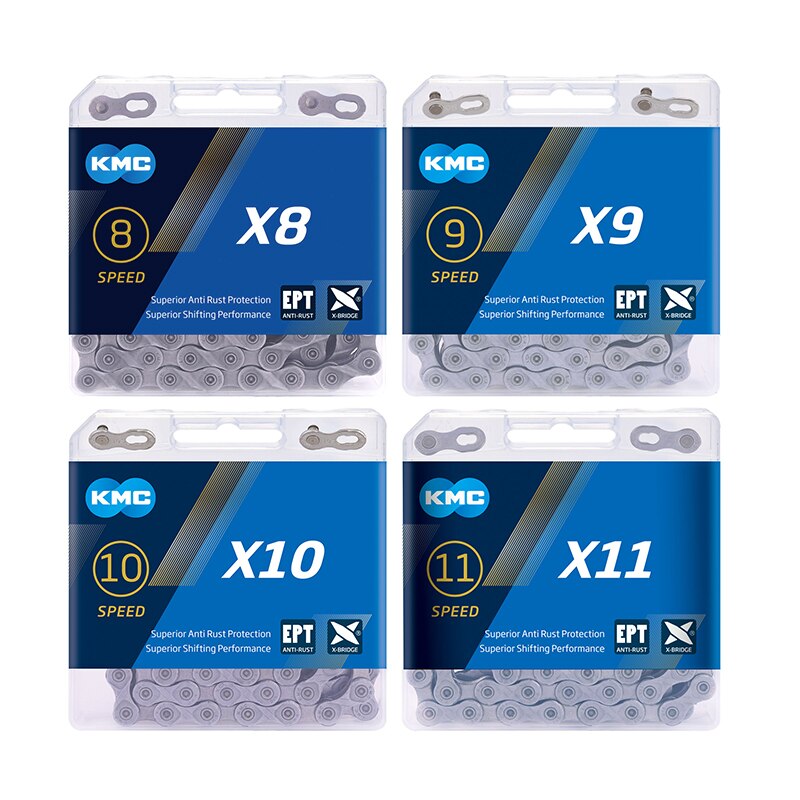 Original Boxed KMC Kette 8/9/10/11/12 Geschwindigkeit Kette X8 X9 X10 X11 X12 Z 8,3 X9L X11EL X11SL Gold/Silber MTB Rennrad Kette