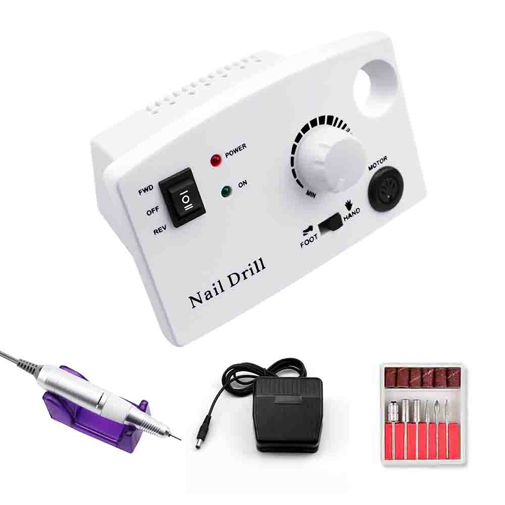 35W 35000Rpm JD700 Pro Electric Nail Boor Machine Apparatuur Manicure Pedicure Bestanden Nail Art Boor Pen Machine Set gereedschap: 20W 402