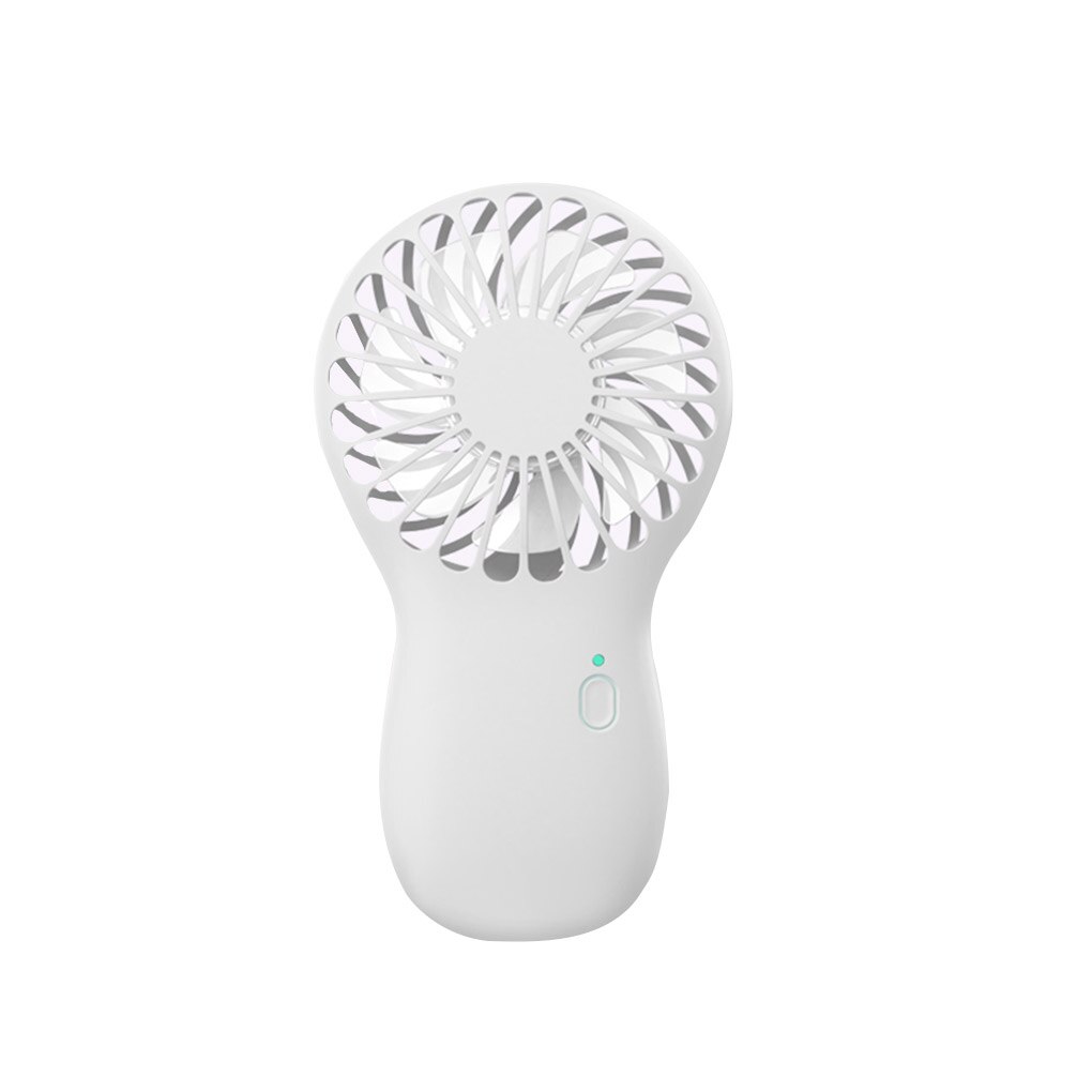 Mini Portable Electric Cooling Fan HandHeld Travel USB Rechargeable Cooling Fan Phone Holder: Light Grey