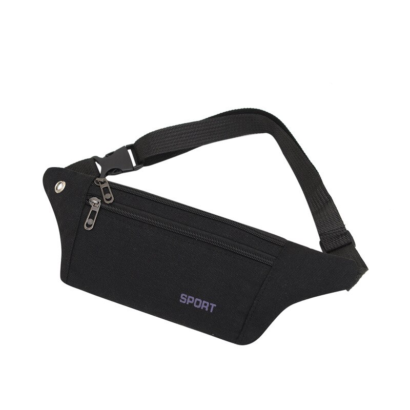 De Leisure Mens Satchel Purse Drie Lagen Close-Fitting Sport Mannen Canvas Borst Pakket Terug Perceel Trend: Black