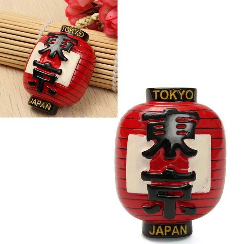 1PC 3D Resin Japan Tokyo Lantern Fridge Magnet Decor Tourist Travel Souvenir