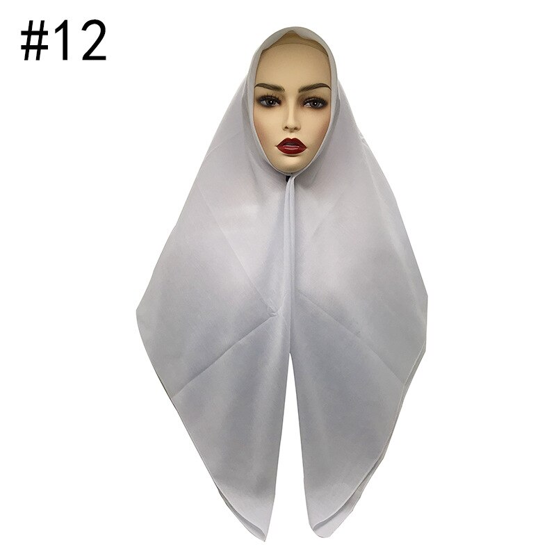 Islamique hijab carré musulman foulard malaisie tudung bawal bandana femmes silencieux hijab châles dame solide écharpe: 12