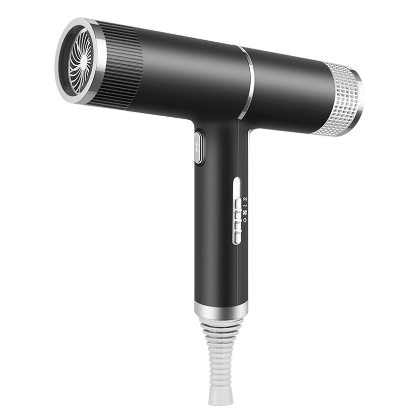 Föhn Met Hoge Snelheid Motor, Professionele Föhn Blower, 3 Warmte Instellingen &amp; Traploze Snelheid, constante Temperatuur: Black