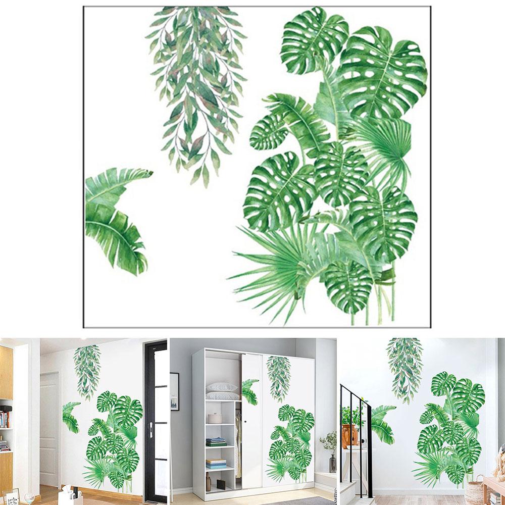 Durable Home Decor Living Room Wall Decal Plants Wall Papers TV Background Self-Adhesive Diy Mural Removable Adhesive PVC