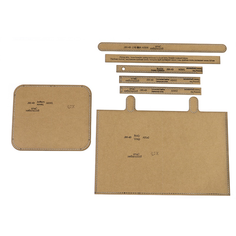 1Set DIY Kraft Paper Template High Capacity Bucket Bag Vegetable Basket Bag Leather Craft Pattern DIY Stencil Sewing