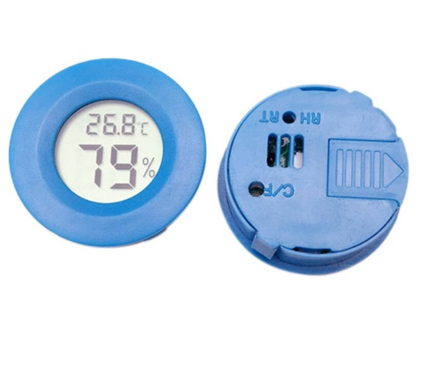 LCD Digital Thermometer Hygrometer Probe Fridge Freezer Thermometer for Refrigerator Temperature Control -50~110 C: Blue