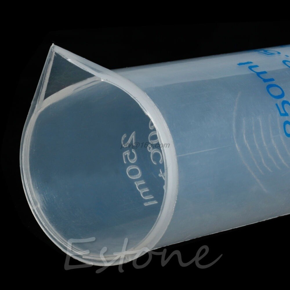 Plastic Measuring Cylinder Laboratory Test Graduated Liquid Trial Tube Jar Tool 10/25/50/100/250/500ML