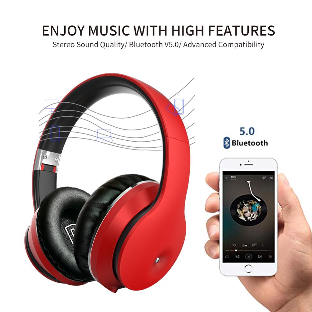 Wireless Bluetooth 5.0 Headphones Over Ear Headest Graffiti Foldable Headphone with Mic Hi-Fi Stereo For phone pc laptop
