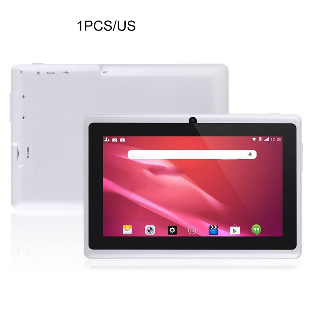 Portable Size Tablet 7 inch Tablet for Allwinner A33 Tablet PC 512MB+ 4GB for Android 4.4 Quad Core Q88 Kids PAD: red US