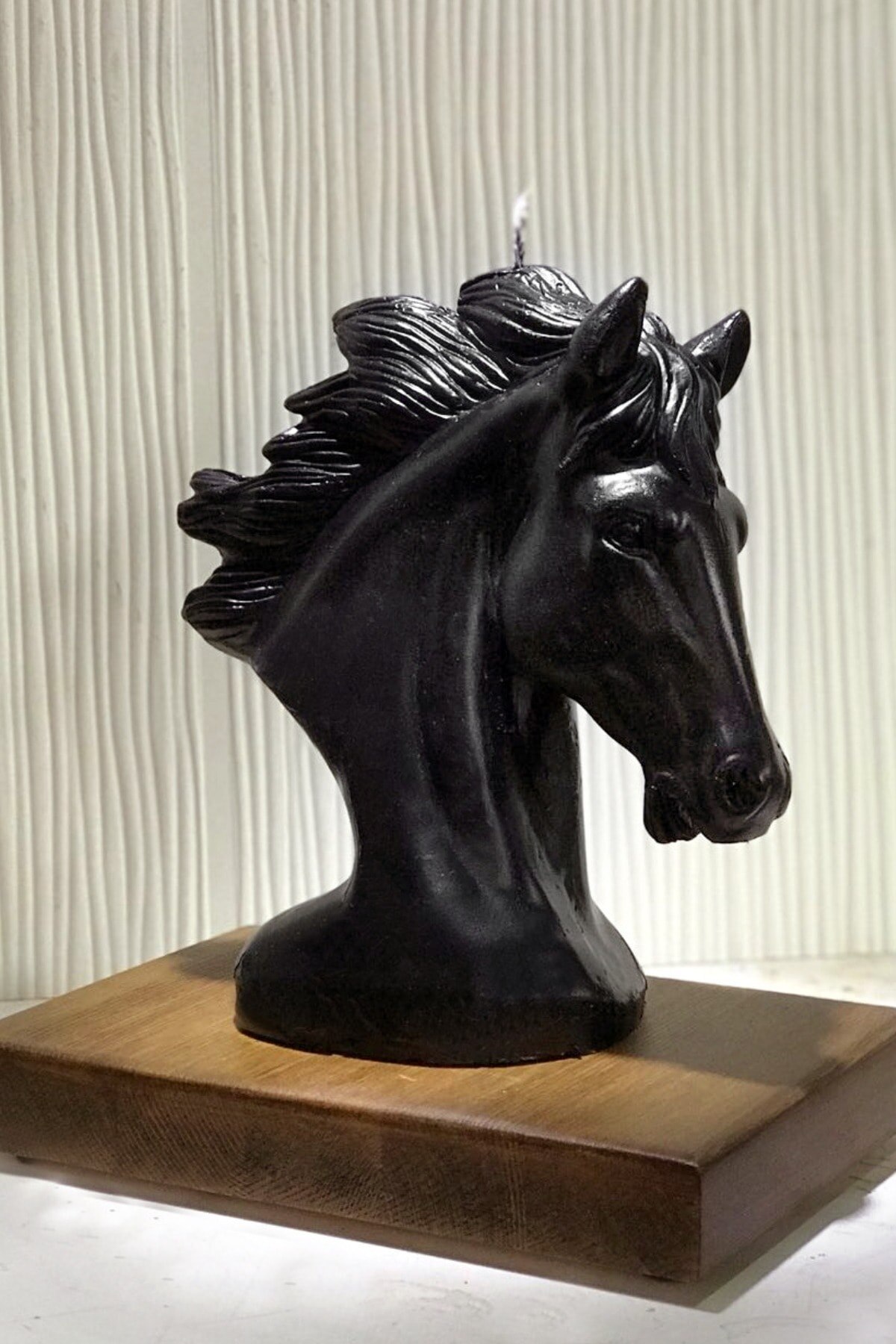 Decorative Horse Candle Black