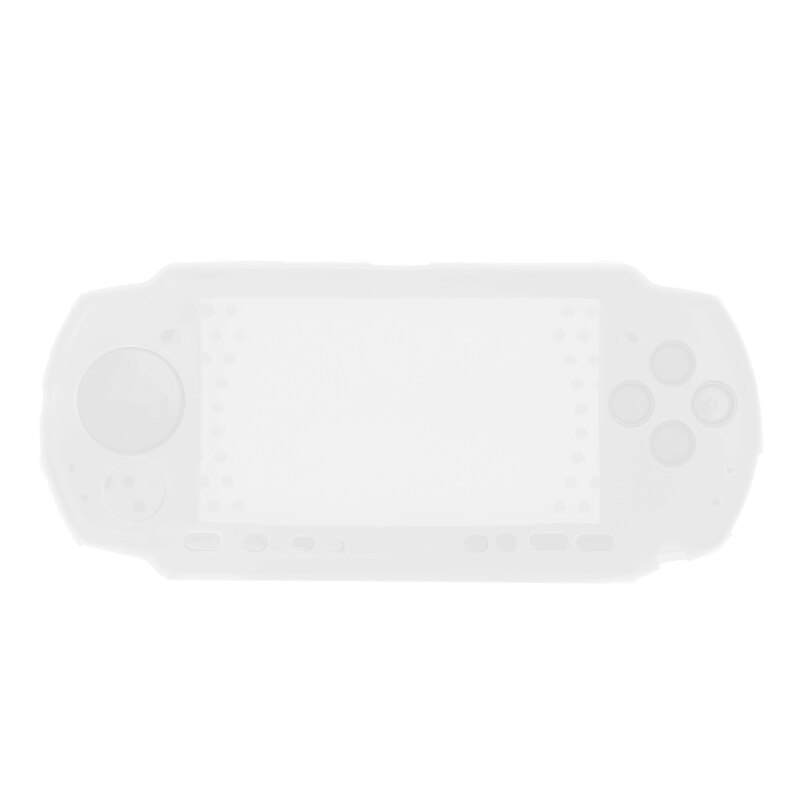 Silicone Macio Capa Protetora Shell para Sony PlayStation Portable PSP 2000 3000 Console Para PSP3000 Corpo Protetor Da Caixa Da Pele: WHITE