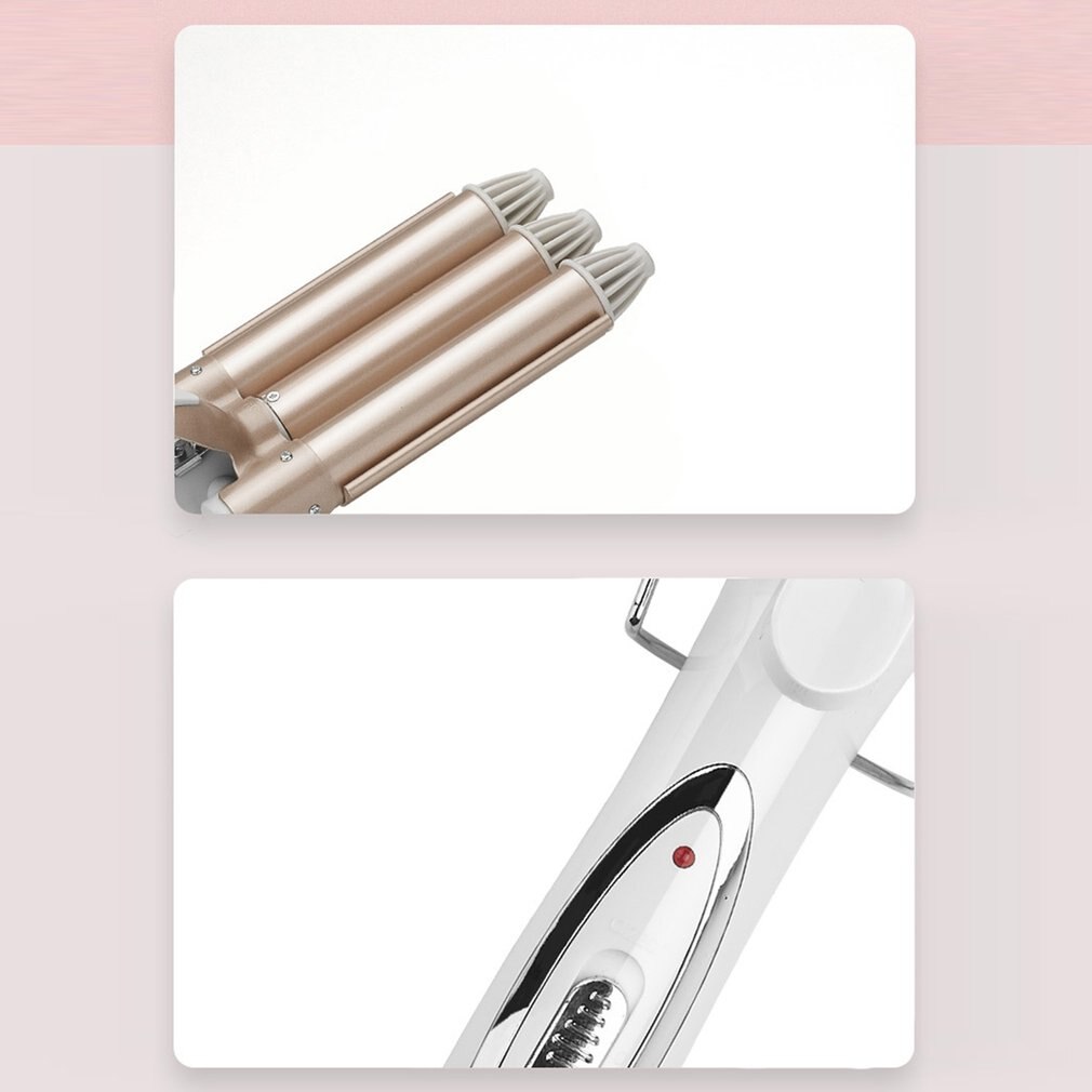 3-Palo de pelo rollo 3-tubo rollo de huevo de pelo de onda de agua grande rizador de pelo rizador Herramienta de Peinado