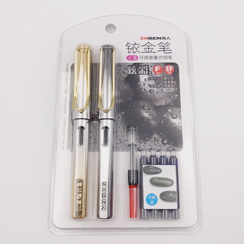 Magic color Fountain Pen Erasable Blue ink Color Gold pen nib F/EF Students office stationery Supplies pens