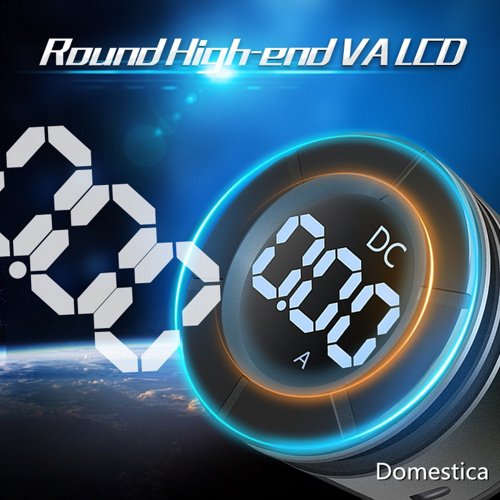 1PCS Round DC Digital Ammeter 100A/10A Household Measurement Tools Round High-End VA LCD Ammeter Current Meter