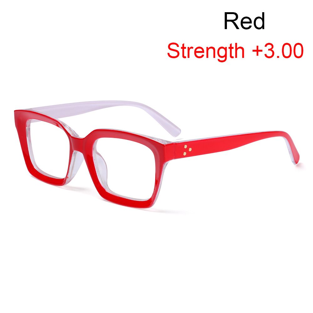 Oversized Square Reading Glasses Men Women Large Frame Presbyopia Eyeglasses Diopter +1.0~+4.0: GRAY / 0