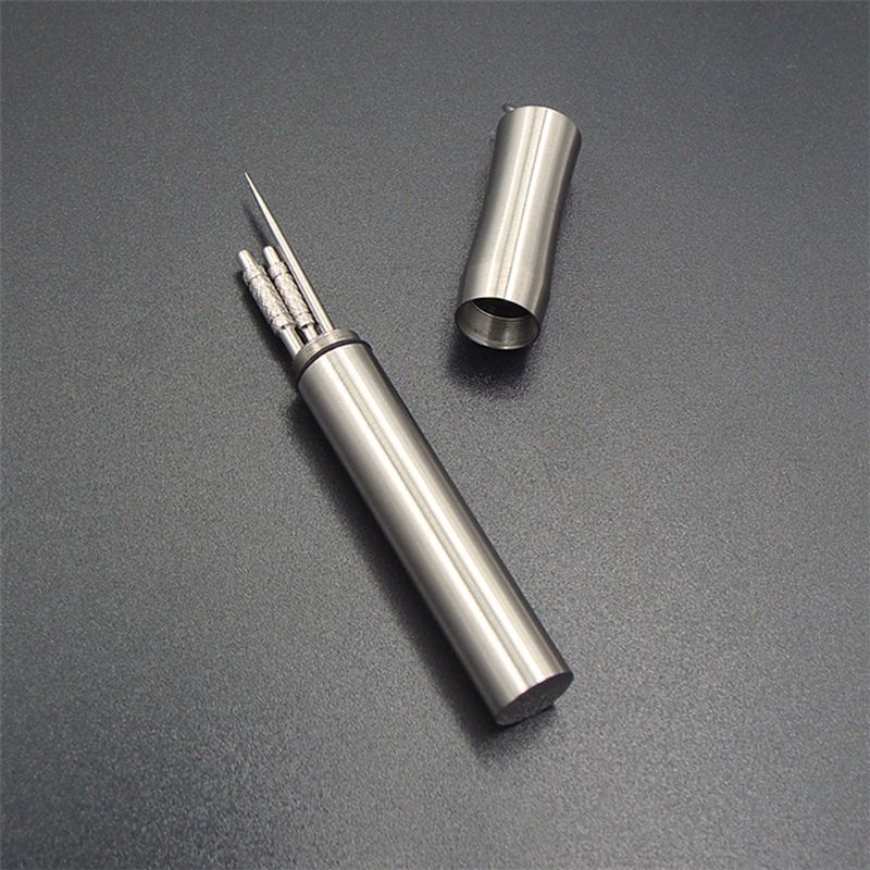 Pocket Travel Pocket Toothpick Holder Waterproof Stainless Steel Pill Case Box Container With Key Ring Titanium Alloy Toothpicks