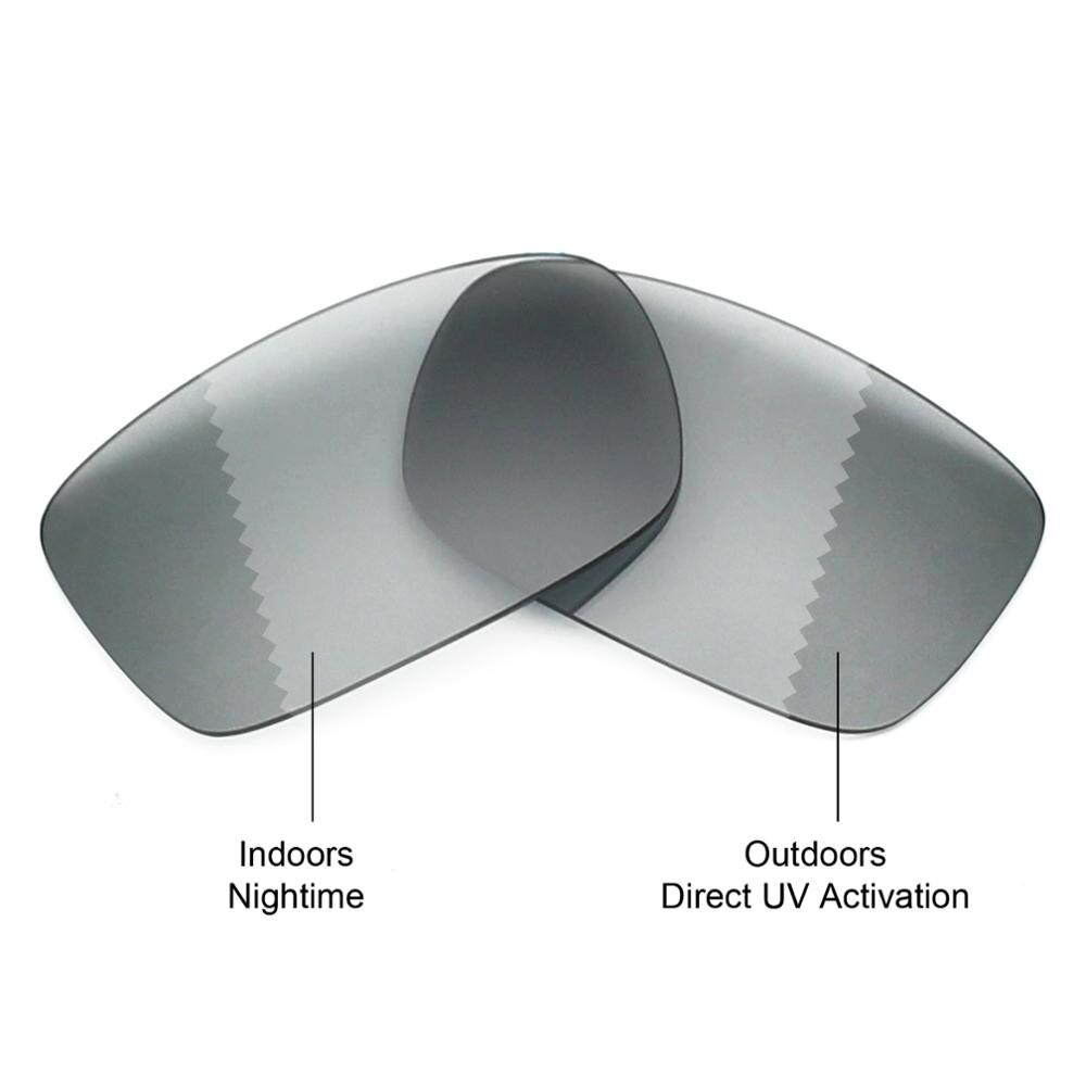 Mryok 20+ Color Choices Polarized Replacement Lenses for - Oakley Crankcase OO9165 Sunglasses Lenses(Lens Only): Grey Photochromic