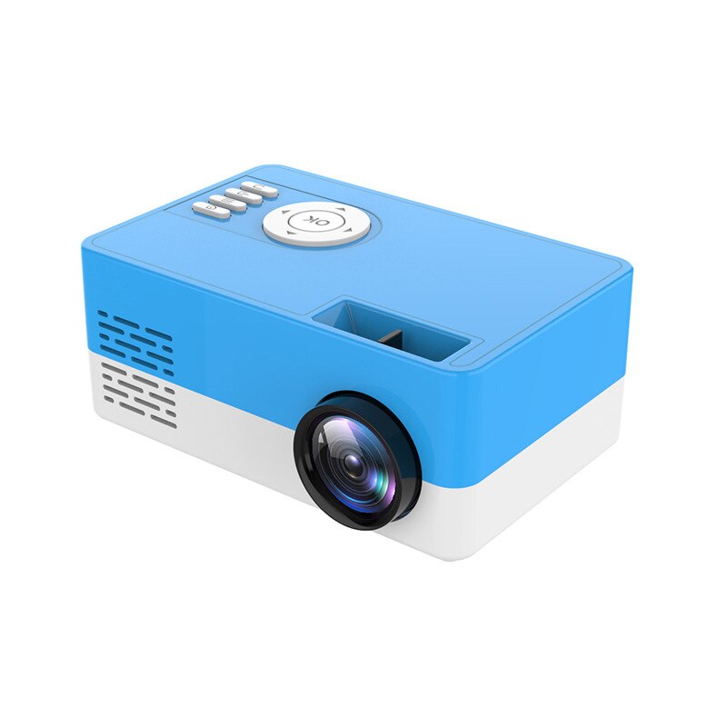 3 farver mini projektor 1500 lumen understøtter 1080p bluetooth 4.0 led bærbar hjemmebiograf android trådløs synkroniseringsskærm til telefon: Eu blå