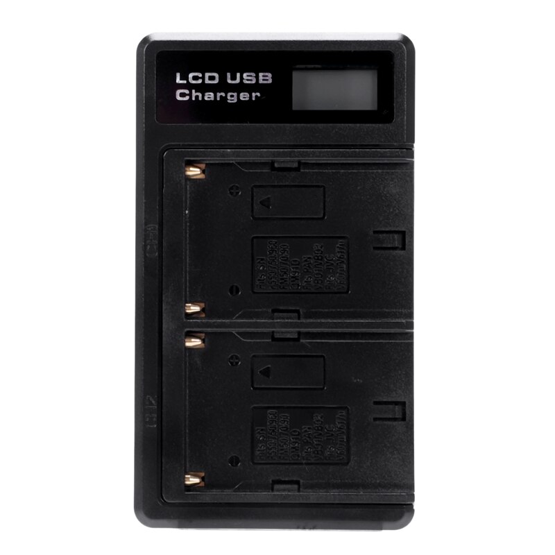 2 Pcs Np-F550 Batterij En Lcd Dual Batterij Usb Oplader Voor Sony Np-F550 Batterij, Compatibel Met Sony Np-F330, f550, F570 En Sony