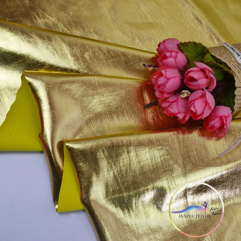 Thicker stage fabric gold foil cloth wedding dance stage dedicated diy cosplay garment fabric metallic