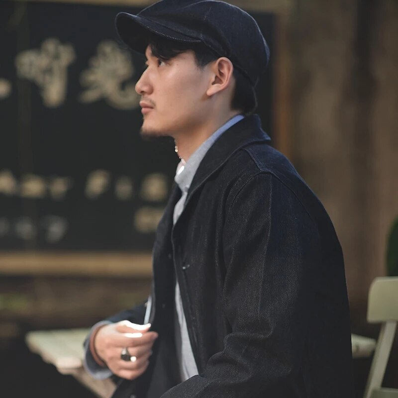 Gorros de tela vaquera de gran tamaño para hombre, gorra plana clásica informal, Vintage, soporte elástico, talla única, Retro