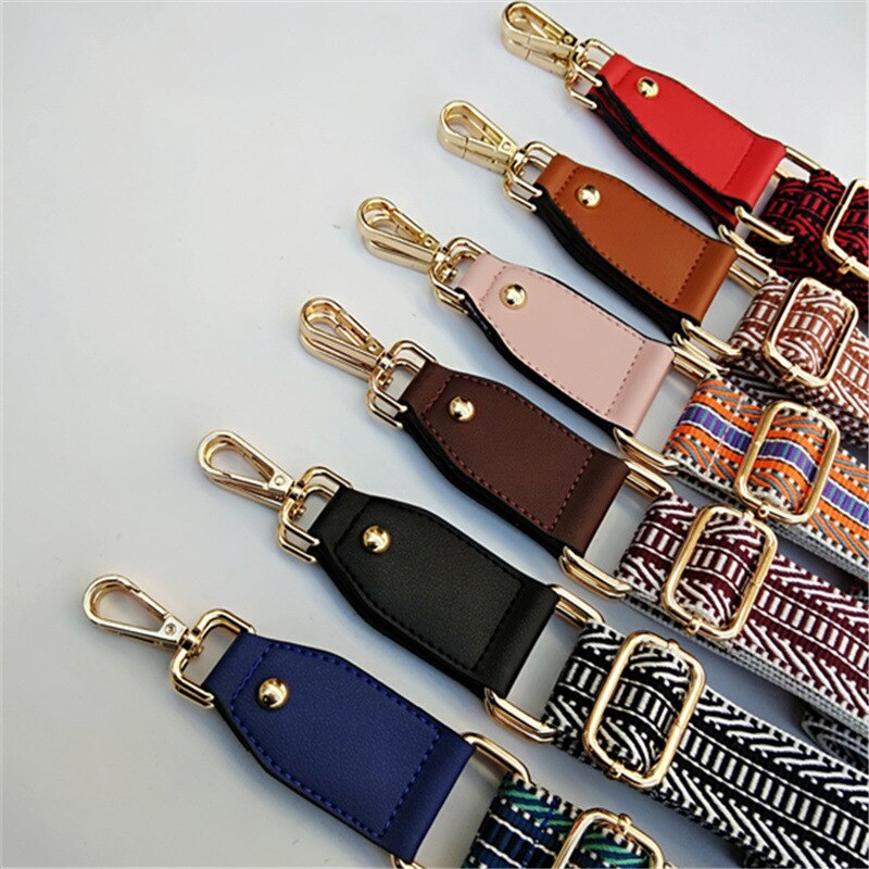 Nylon Tasriemen - 3.8x120cm - Gestreift - Verstellbarer Crossbody Ersatzgurt - Damen Taschen Zubehör