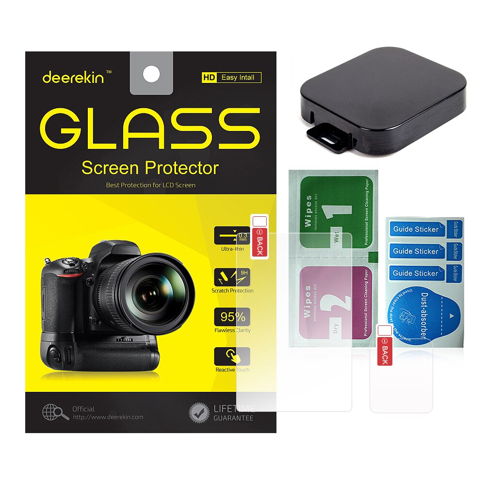 Deerekin 9H HD Tempered Glass LCD + Lens Screen Protector + Lens Cap Cover for GoPro Hero 7 / Hero 6 / Hero 5 Action Camera