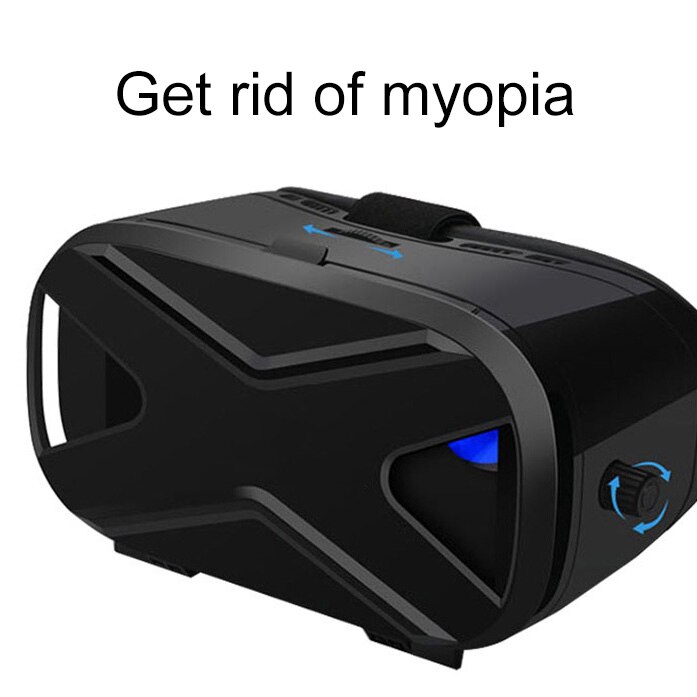 VR Virtual Reality Glasses 3D Headset Stereo Helmet Box with Eye Diopter Adjustment Panoramic View for Smartphones 4.5-6.0 Inch