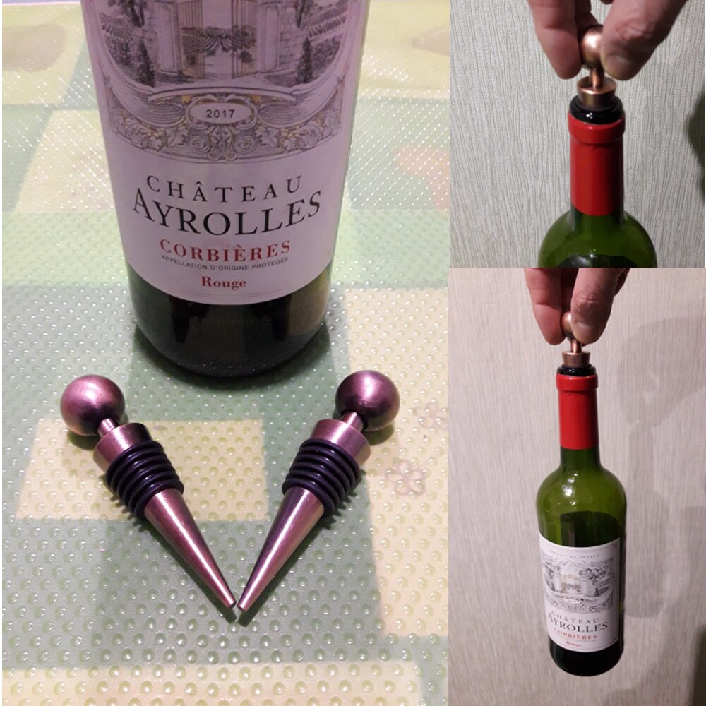 Edelstahl Wein Stopfen Vakuum Versiegelt Flasche Stopper Wein Kork Flasche Kappen Lagerung Twist Kappe Stecker Bar Wein Zubehör