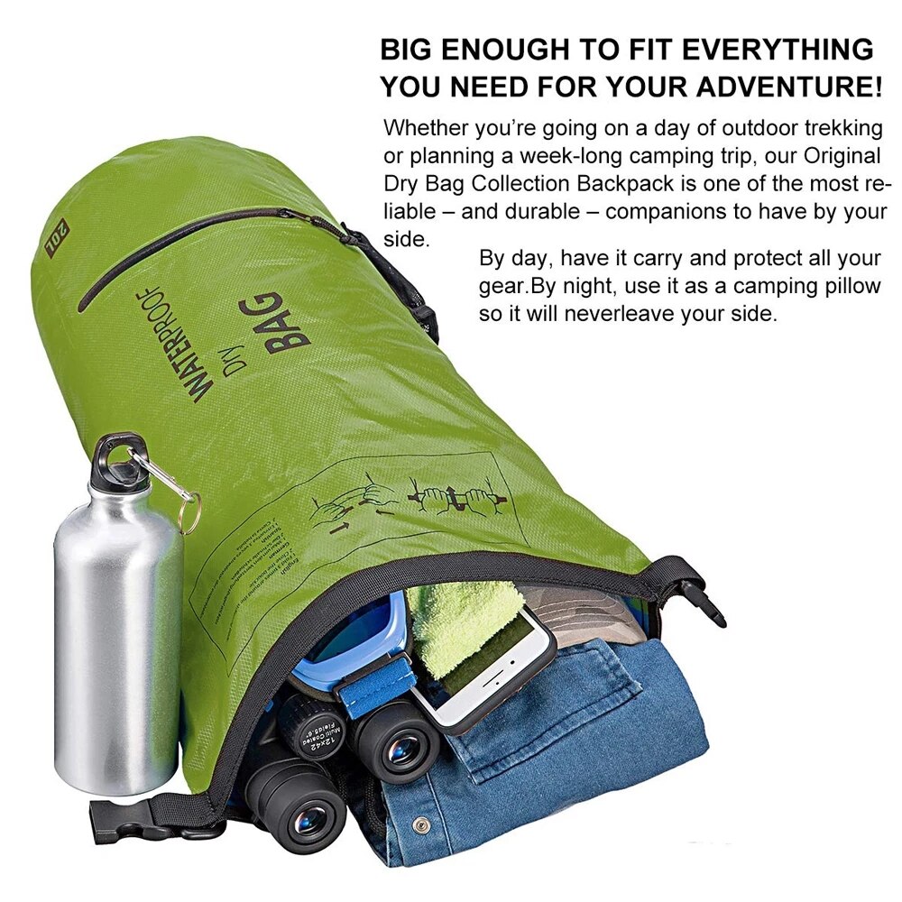 30L 40L Waterproof Swimming Bag Storage Dry Sack Bag For Canoe Kayak Rafting Outdoor Sport Swimming Bags Travel Kit Backpack