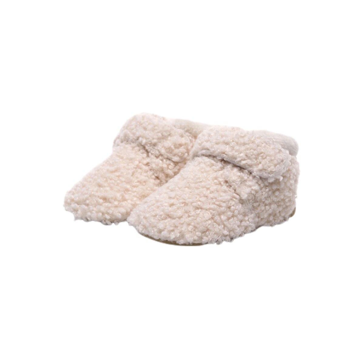 Lille baby fleece hjemmesko bløde vinter varme støvletter tremmeseng simple bekvemmelighed sko spædbarn anti-skrid prewalker: Beige / 13-18 måneder