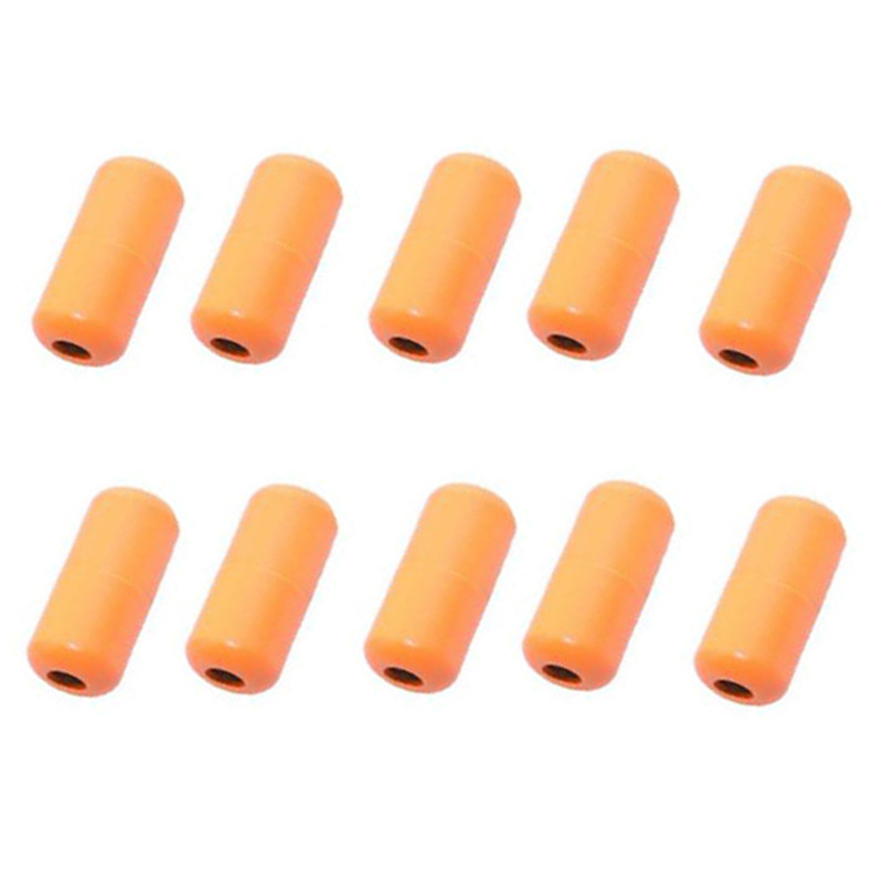 10 Uds. De cierres elásticos para cordones, cierre de cápsula de Metal, hebillas de punta, sin cordones, accesorios para cordones: Naranja