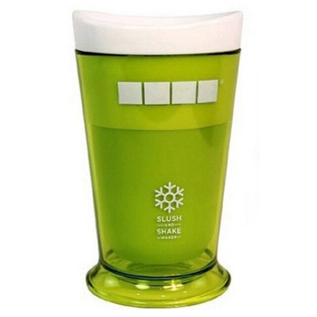 ilkshake Smoothie Slush Shake Maker Cup Ice Cream Molds Freeze Popsicle Maker Cup With Ice Cream Spoon Ice Cream Maker BC428: Green