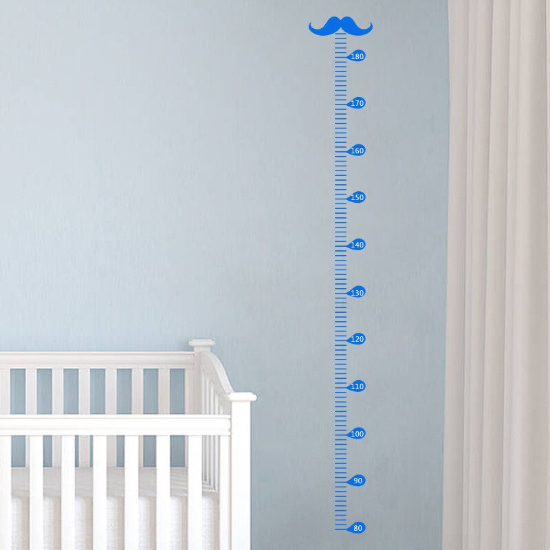 Self Adhesive Children Height Measure Stickers Funny Growth Chart Carved Decal Baby Height Stadiometer Gauge PVC Mural Removable