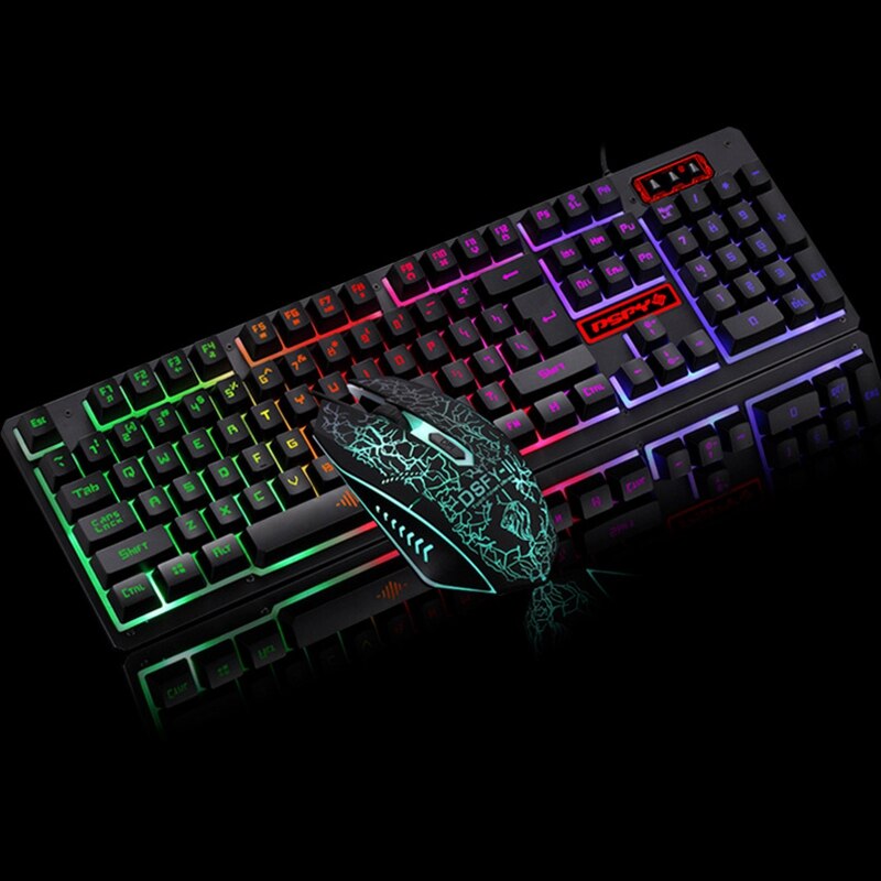 K13 Gaming Wired Keyboard Mouse Set Mute Button RGB Backlight Mechanical Keyboard for Pc Laptop