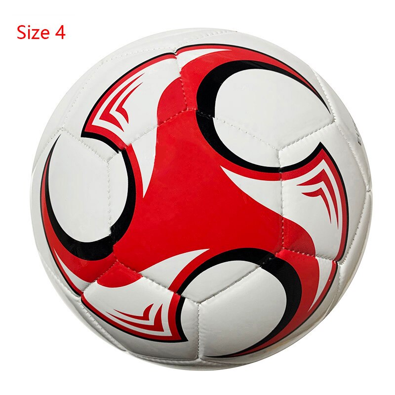 Soccer Ball Size 5 Size 4 Size 3 Football Sports Match Training League futbol foot ball: Red size 4