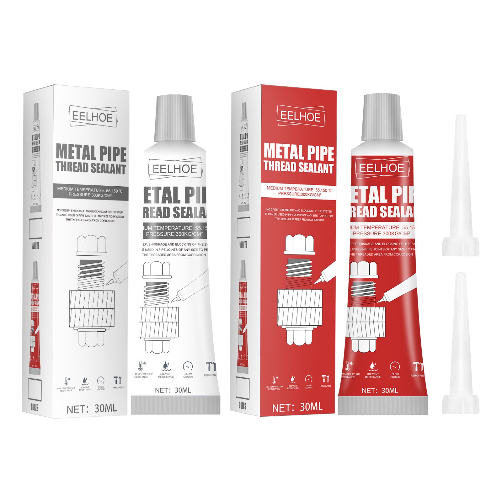 30ml Waterproof Threadlocker High Temperature Metal Pipe Thread Strong Sealant Repair Agent Simple Operation Multipurpose