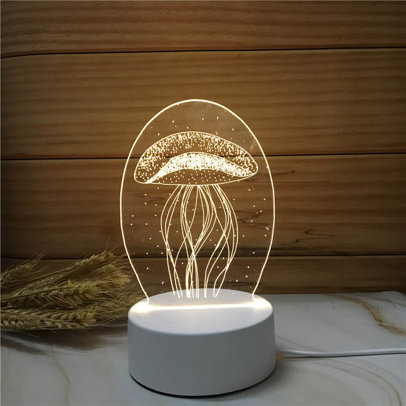 3D Led Lamp Creatieve 3D Led Night Lights Novelty Illusion Night Lamp 3D Illusion Tafellamp Voor Thuis Decoratieve Licht: changeable