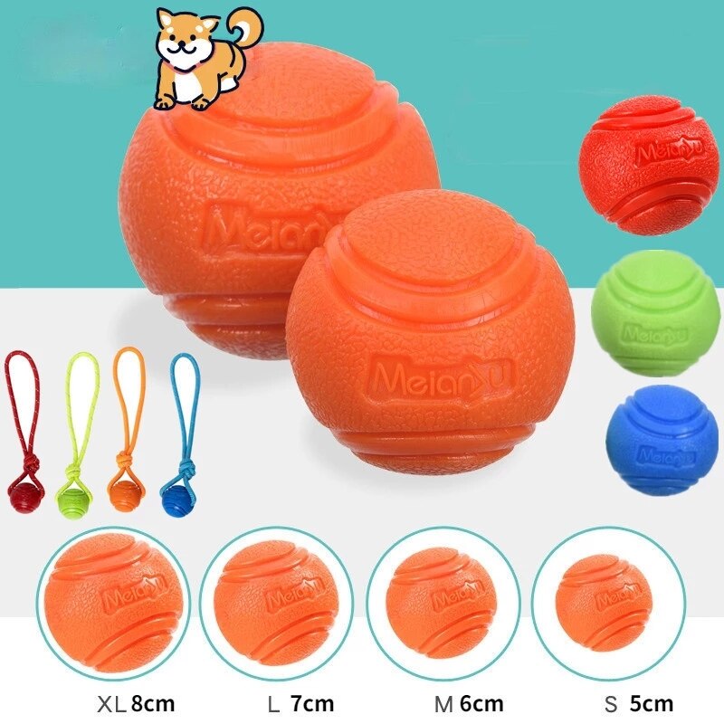 Dog Toys Ball Pet Dog Bouncy Rubber Solid Ball Resistance To Chew Toys Outdoor Throwing Recovery Training for Dogs