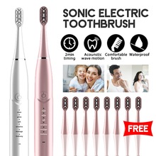 Powerful Electric Toothbrush Rechargeable vibration 28000 - 31000/min Ultrasonic Washable Electronic Whitening Waterproof Teeth