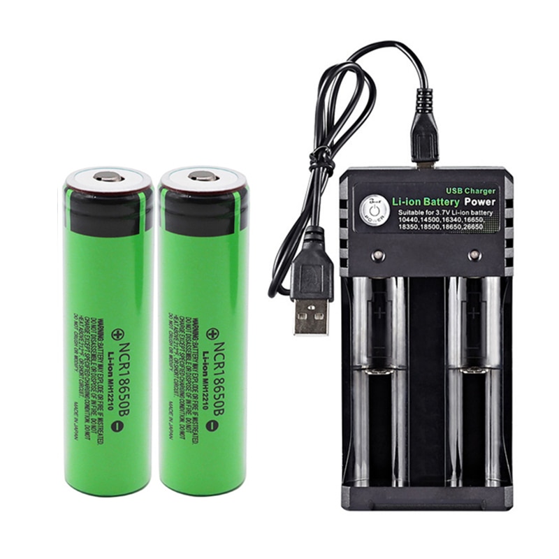 lipo Battery 3.7v 18650 Original Genuine Rechargeable Battery 3400mAh Lithium NCR18650B toys Flashlight batteries