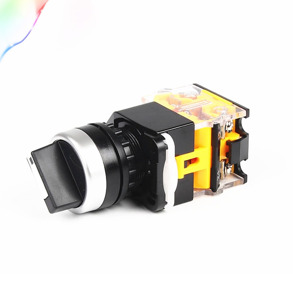 22mm LA38-11X2 Self-Momentary Selector Switch 1NO1NC 2 Positions Rotary Switches DPST 4 screws 10A400V Power Switch ON/OFF
