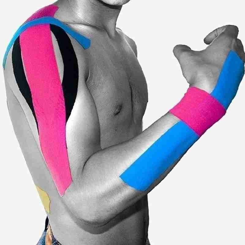 Sport athlétisme élastique kinésiologie Muscle bande élastique coude Kinesio bracelets genou protecteur Fixer Support bande orthèse Ba W7I8