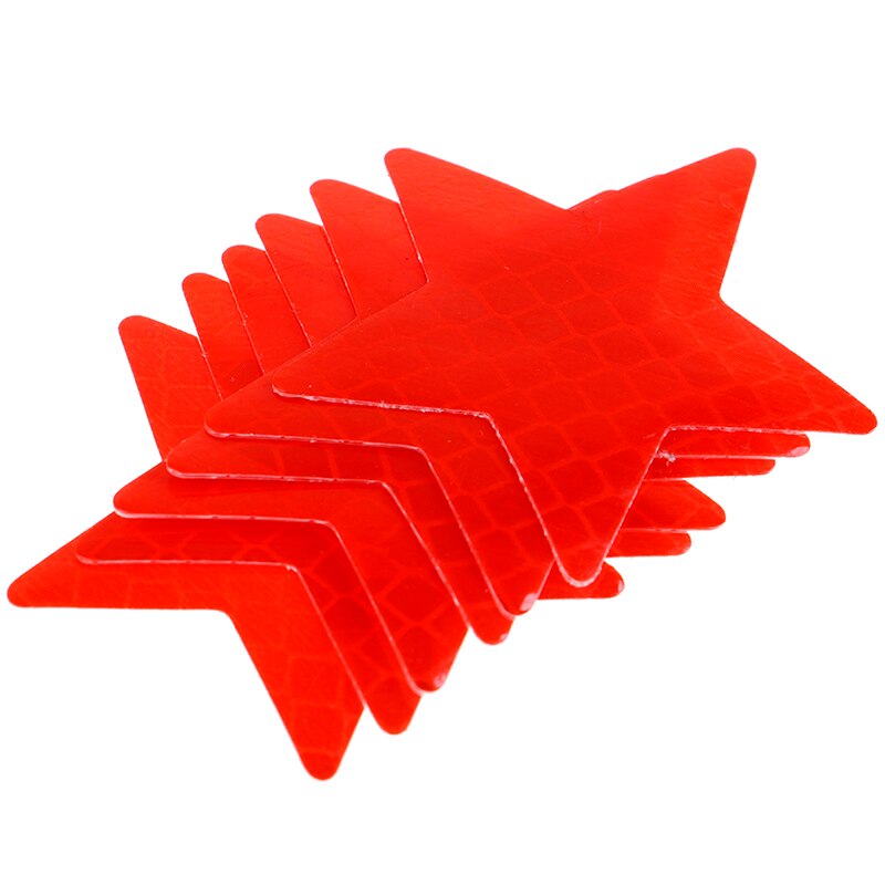 4 Stck Reflektor Aufkleber Decals Pentagramm Reflektierende warnen Streifen Band Auto Styling Auto Stoßstange Reflektierende Streifen Sichere Stern: verrotten